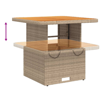 Set Divani da Giardino 7 pz con Cuscini in Polyrattan Beige