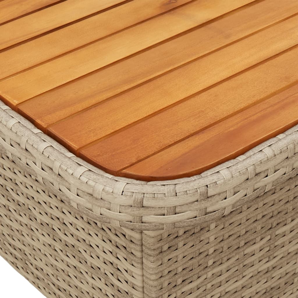 Set Divani da Giardino 7 pz con Cuscini in Polyrattan Beige