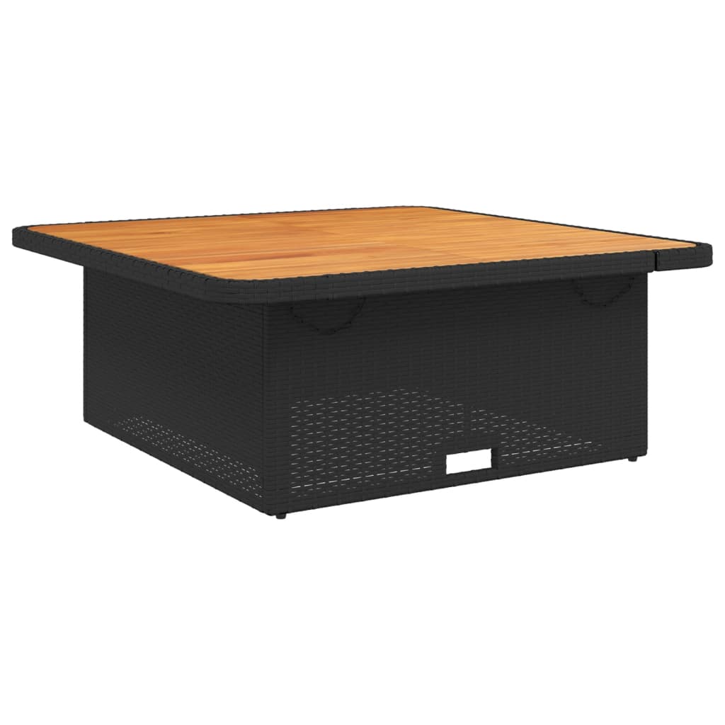Set Mobili da Giardino 6 pz con Cuscini in Polyrattan Nero | homemem39