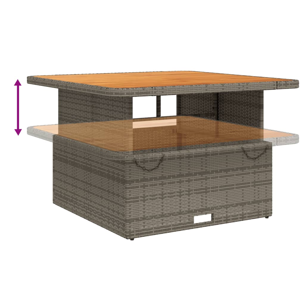 Set Divani da Giardino 5 pz con Cuscini in Polyrattan Grigio | homemem39
