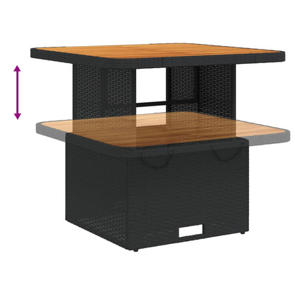 Set Divani da Giardino 3 pz con Cuscini Nero in Polyrattan | homemem39