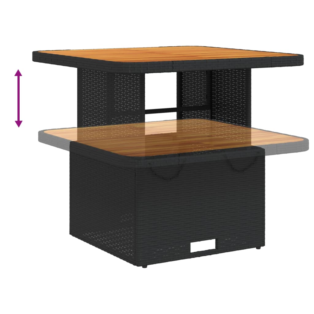 Set Divani da Giardino 5 pz con Cuscini Nero in Polyrattan | homemem39