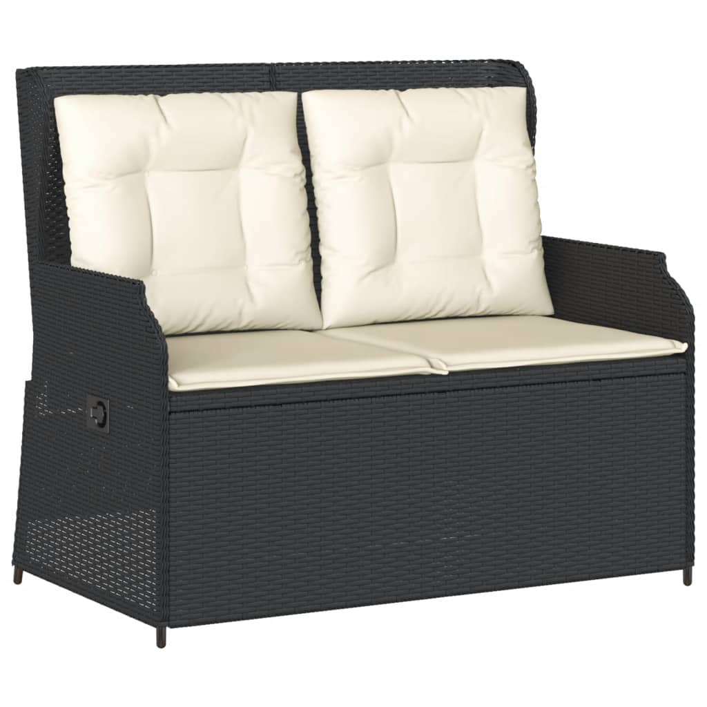 Set Divani da Giardino 3 pz con Cuscini Nero in Polyrattan | homemem39