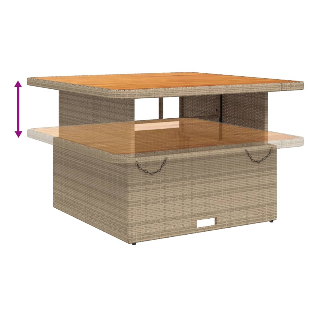 Set Divani da Giardino 3 pz con Cuscini in Polyrattan Beige