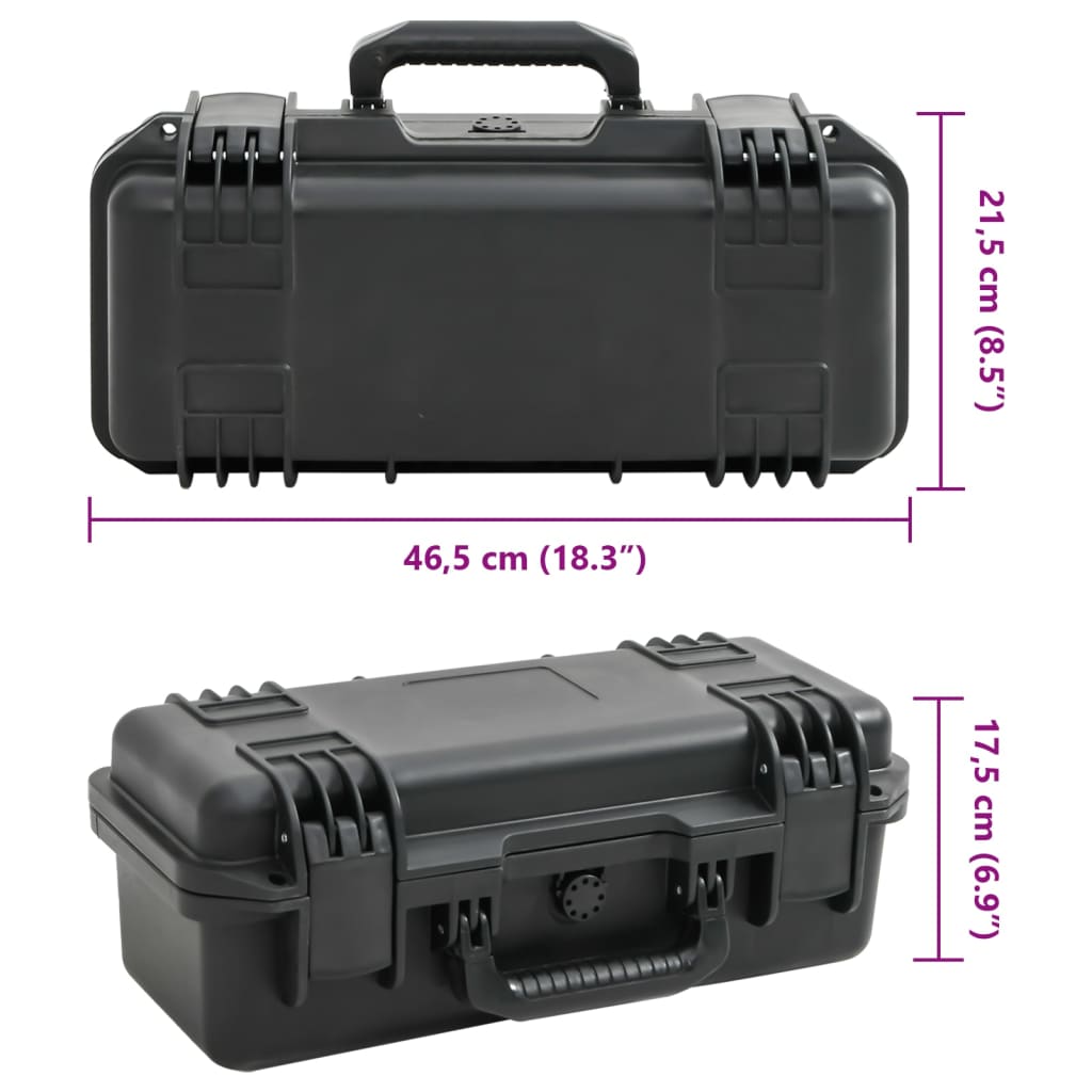 Valigetta da Volo Portatile Nera 46,5x21,5x17,5 cm in PP | homemem39