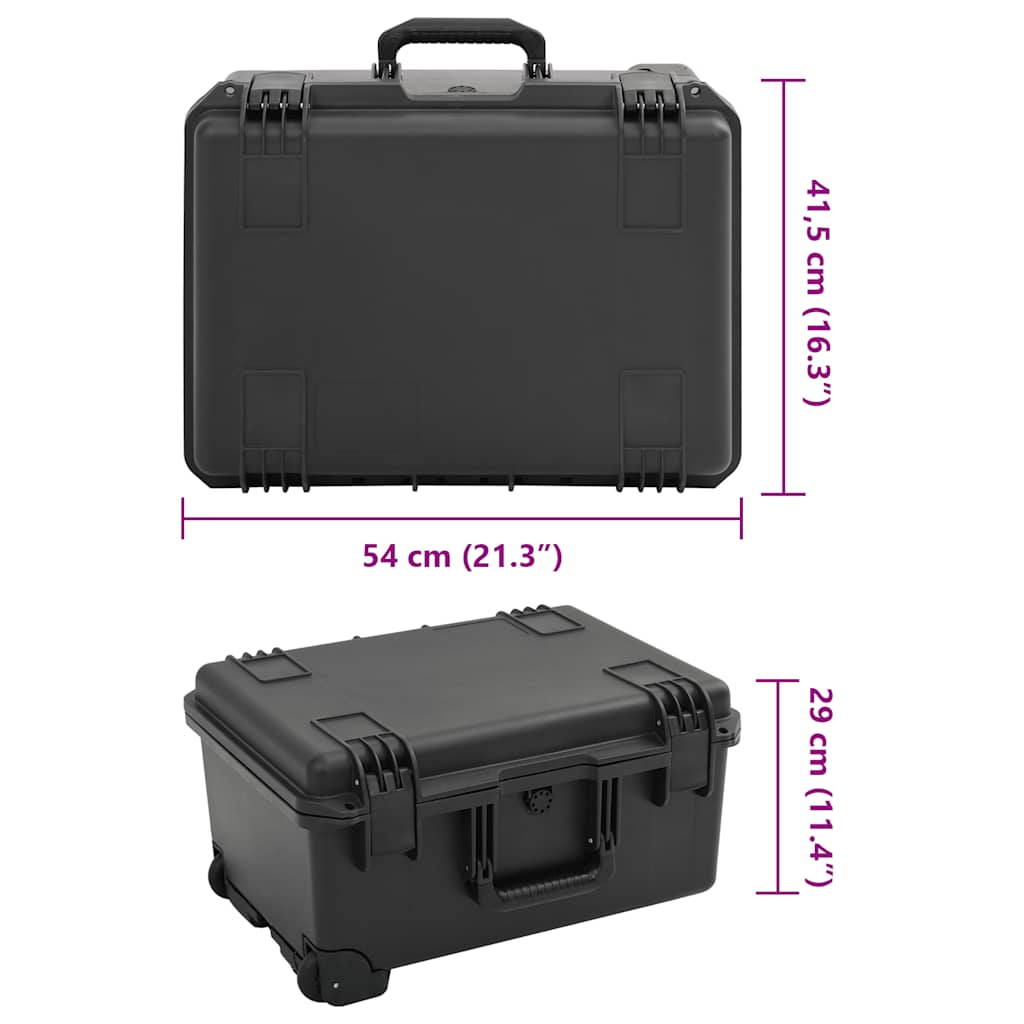 Valigetta da Volo Portatile Nera 54x41,5x29 cm in PP | homemem39