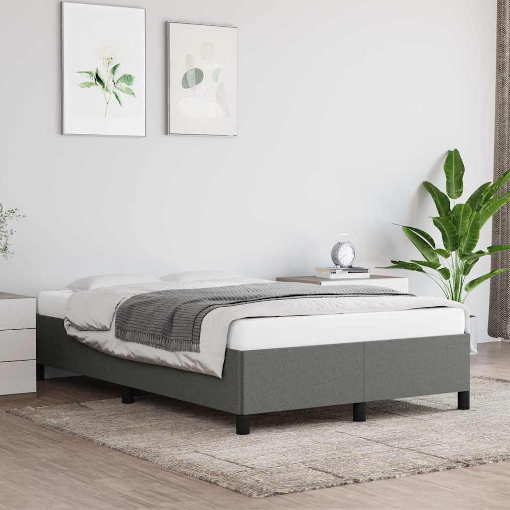 Giroletto senza Materasso Grigio Scuro 120x190 cm in Tessuto