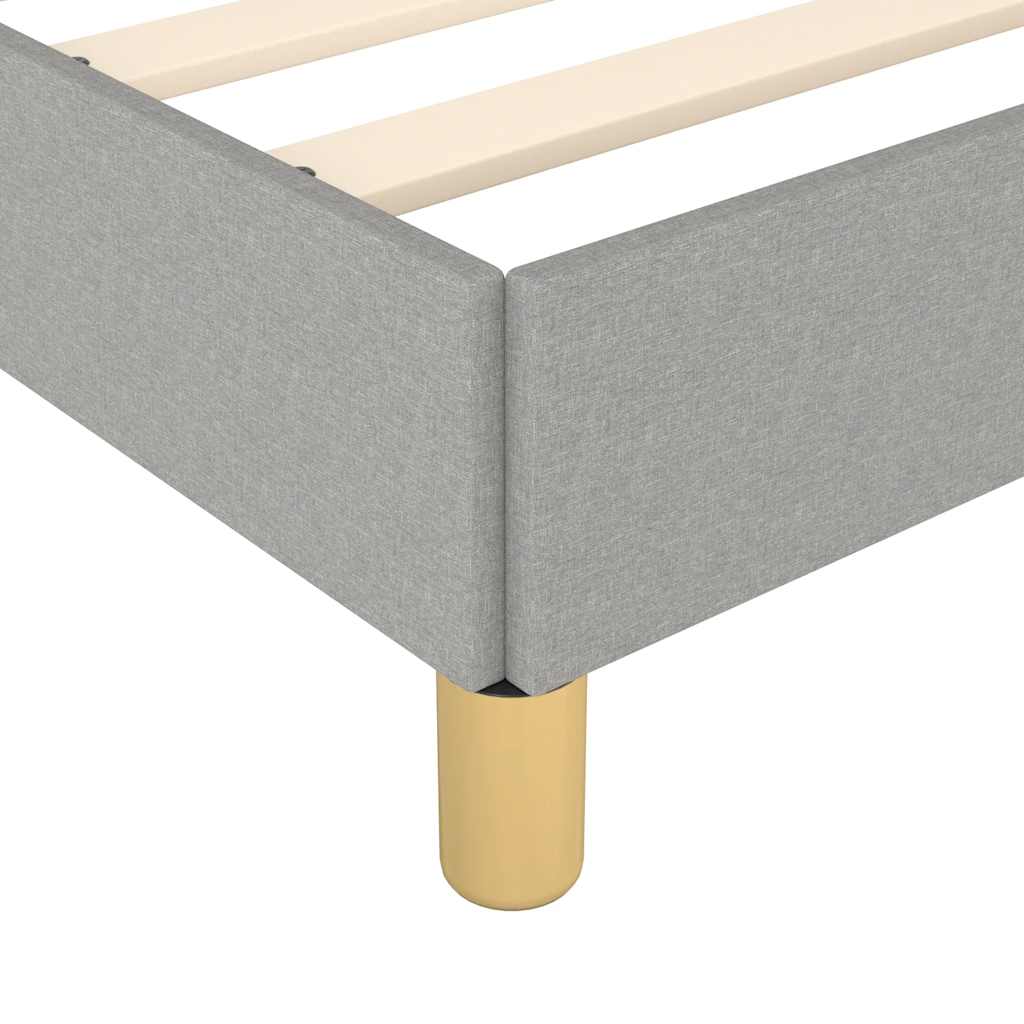 Giroletto senza Materasso Grigio Chiaro 120x190 cm in Tessuto