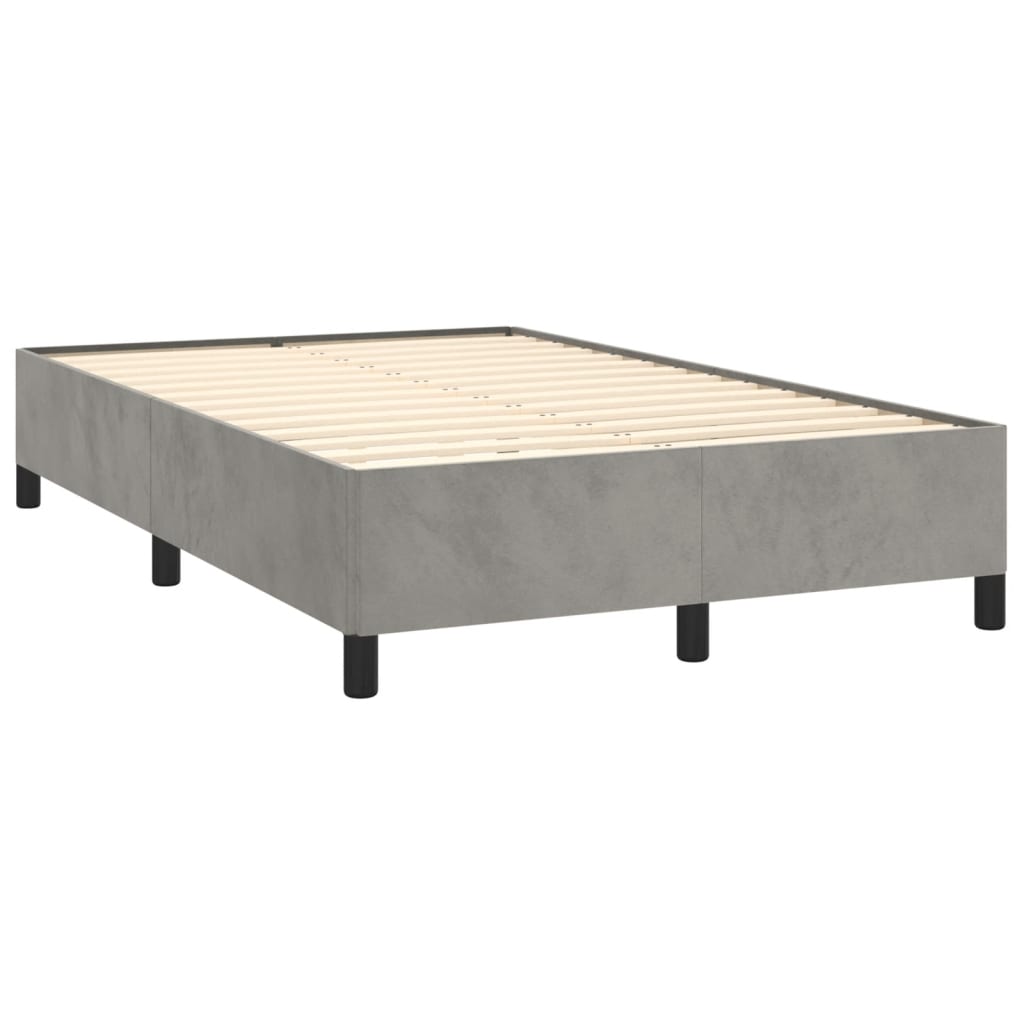 Giroletto senza Materasso Grigio Chiaro 120x190 cm Velluto