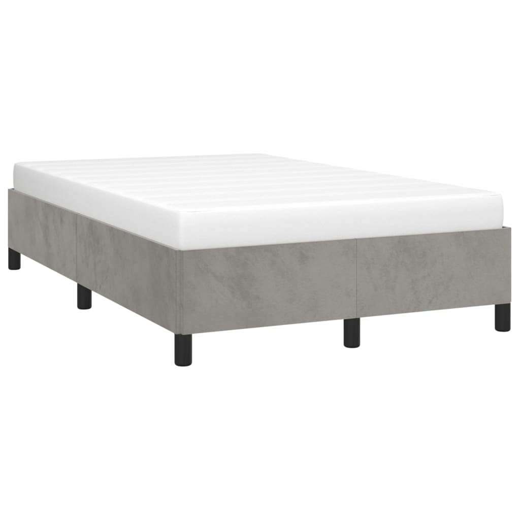 Giroletto senza Materasso Grigio Chiaro 120x190 cm Velluto