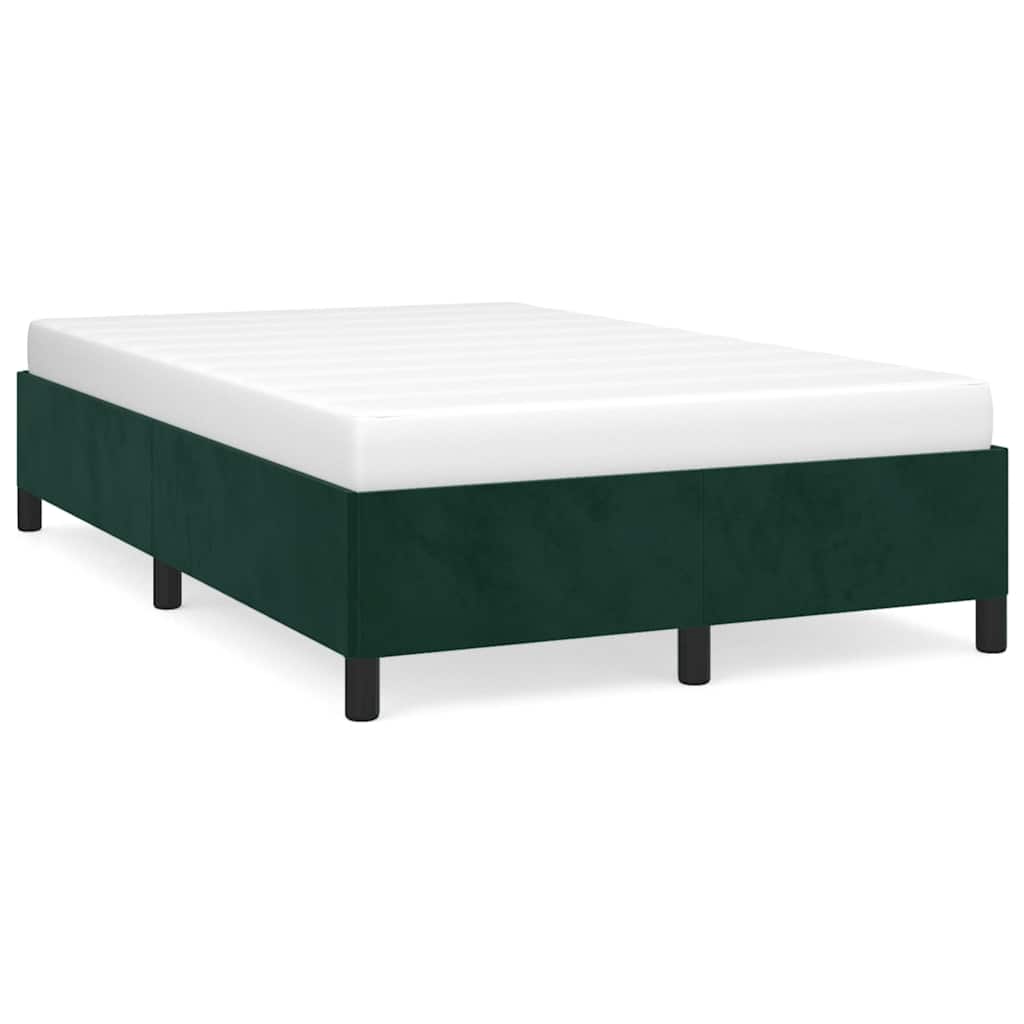 Giroletto senza Materasso Verde Scuro 120x190 cm Velluto