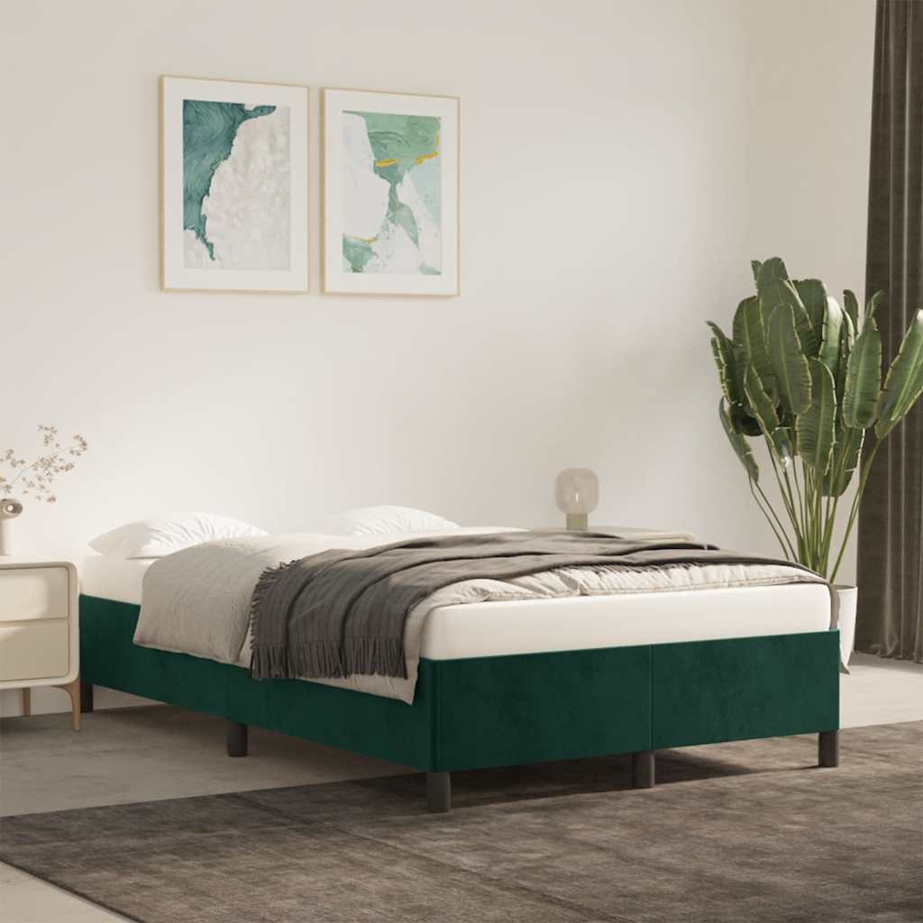 Giroletto senza Materasso Verde Scuro 120x190 cm Velluto