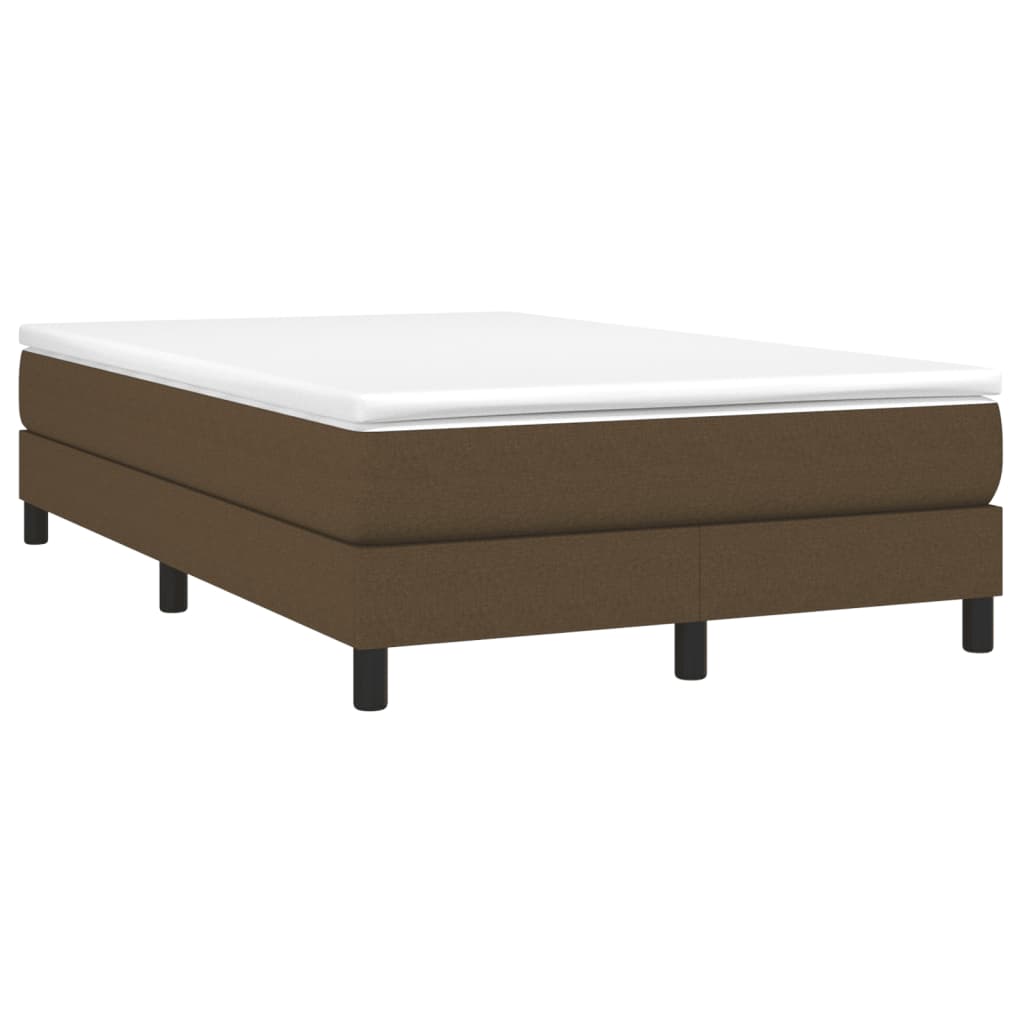 Giroletto a Molle con Materasso Marrone Scuro 120x190cm Tessuto | homemem39