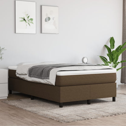 Giroletto a Molle con Materasso Marrone Scuro 120x190cm Tessuto | homemem39