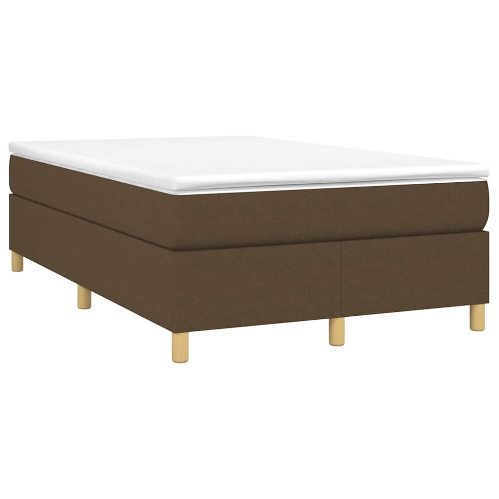 Giroletto a Molle con Materasso Marrone Scuro 120x190cm Tessuto | homemem39