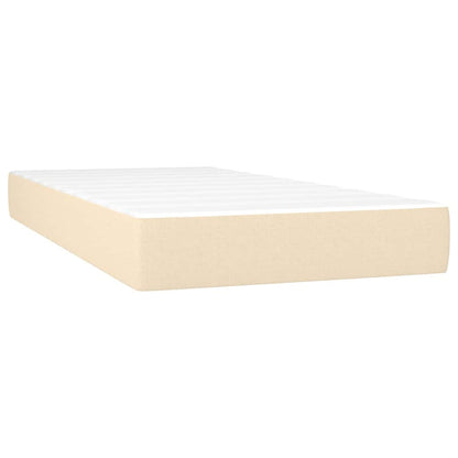 Giroletto a Molle con Materasso Crema 120x190 cm in Tessuto | homemem39