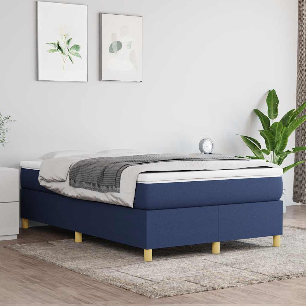 Giroletto a Molle con Materasso Blu 120x190 cm in Tessuto