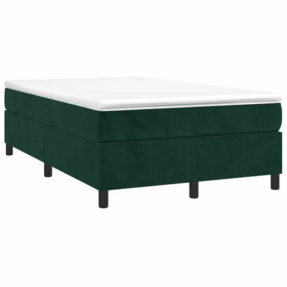 Giroletto a Molle con Materasso Verde Scuro 120x190 cm Velluto