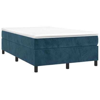 Giroletto a Molle con Materasso Blu Scuro 120x190 cm in Velluto | homemem39
