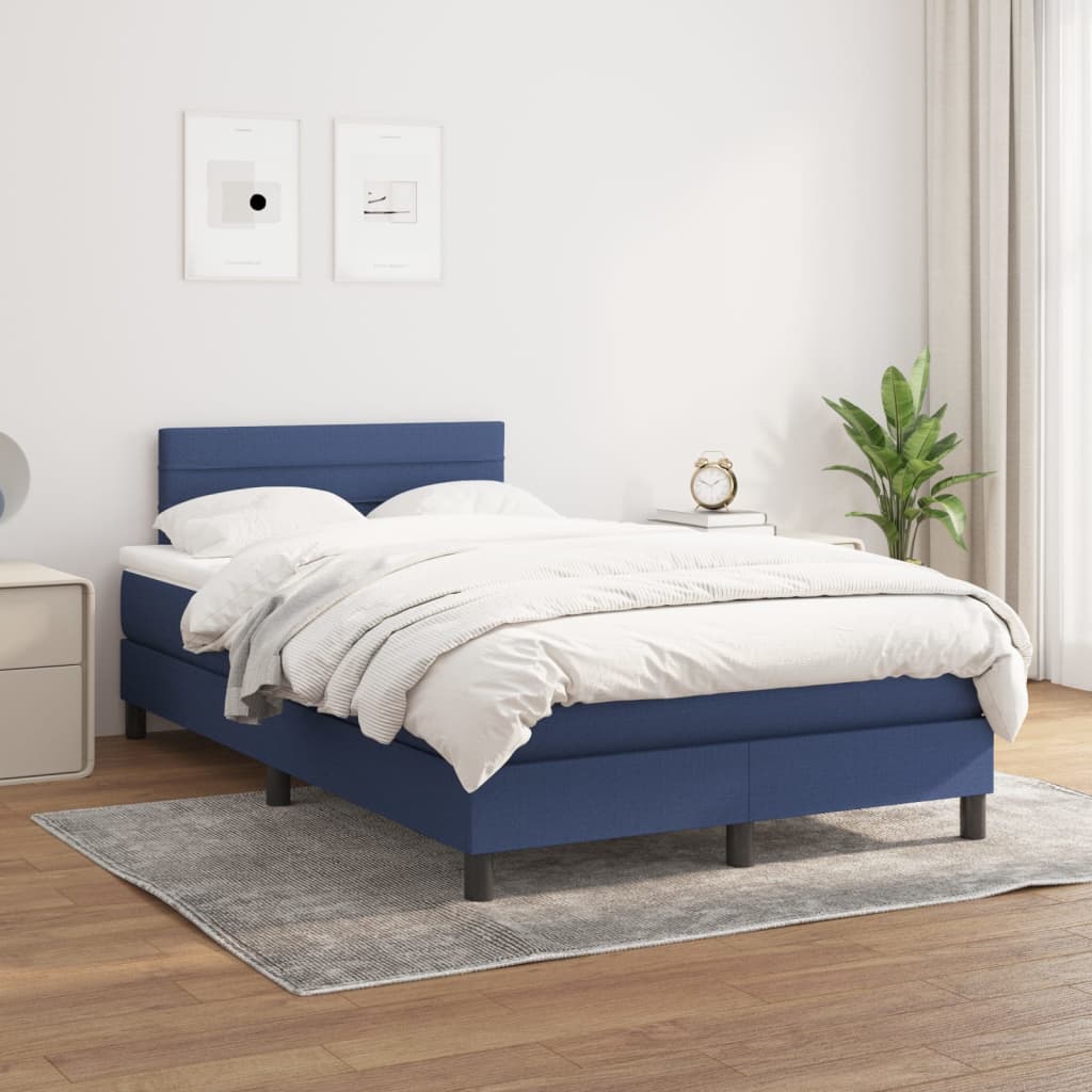 Giroletto a Molle con Materasso Blu 120x190 cm in Tessuto | homemem39