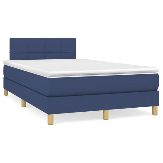 Giroletto a Molle con Materasso Blu 120x190 cm in Tessuto | homemem39