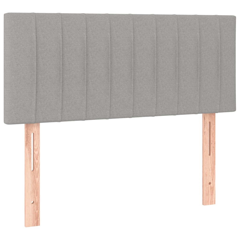 Giroletto a Molle con Materasso Grigio Chiaro 120x190cm Tessuto | homemem39