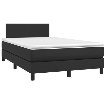 Giroletto a Molle con Materasso Nero 120x190 cm in Similpelle | homemem39