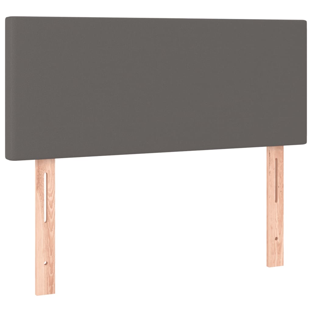Giroletto a Molle con Materasso Grigio 120x190 cm in Similpelle | homemem39
