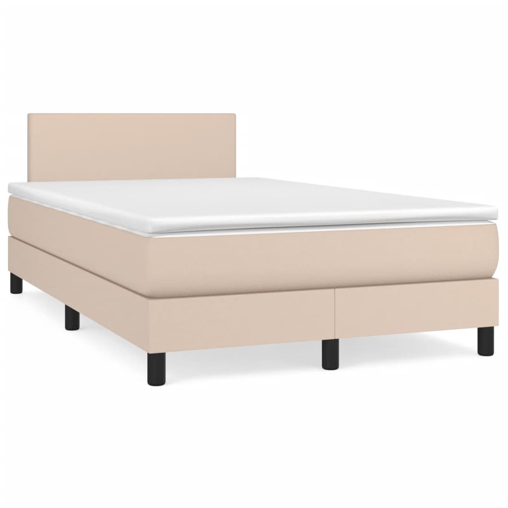Giroletto a Molle con Materasso Cappuccino 120x190cm Similpelle | homemem39