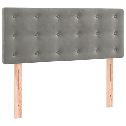 Giroletto a Molle con Materasso Grigio Chiaro 120x190cm Velluto - homemem39