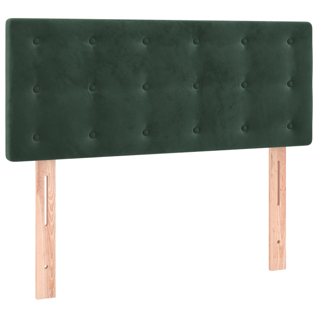 Giroletto a Molle con Materasso Verde Scuro 120x190 cm Velluto - homemem39