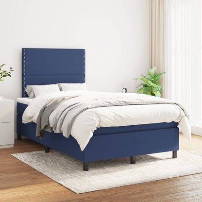 Giroletto a Molle con Materasso Blu 120x190 cm in Tessuto | homemem39