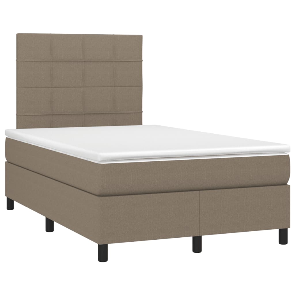 Giroletto a Molle con Materasso Tortora 120x190 cm in Tessuto | homemem39
