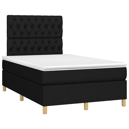 Giroletto a Molle con Materasso Nero 120x190 cm in Tessuto | homemem39
