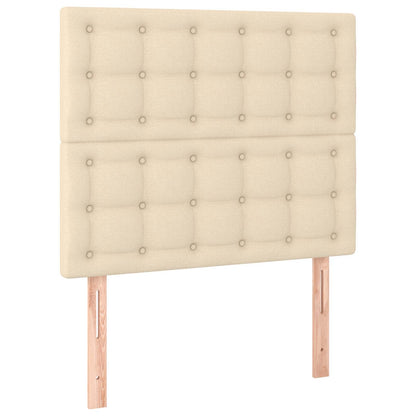 Giroletto a Molle con Materasso Crema 120x190 cm in Tessuto