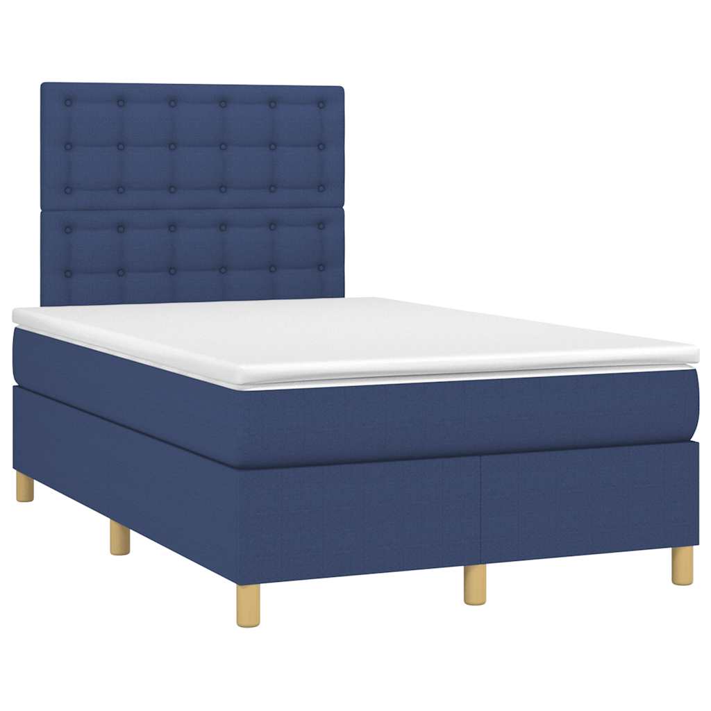 Giroletto a Molle con Materasso Blu 120x190 cm in Tessuto | homemem39