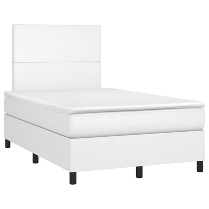Giroletto a Molle con Materasso Bianco 120x190 cm in Similpelle | homemem39