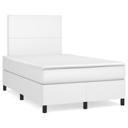 Giroletto a Molle con Materasso Bianco 120x190 cm in Similpelle | homemem39
