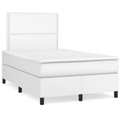 Giroletto a Molle con Materasso Bianco 120x190 cm in Similpelle | homemem39
