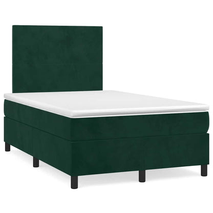 Giroletto a Molle con Materasso Verde Scuro 120x190 cm Velluto | homemem39
