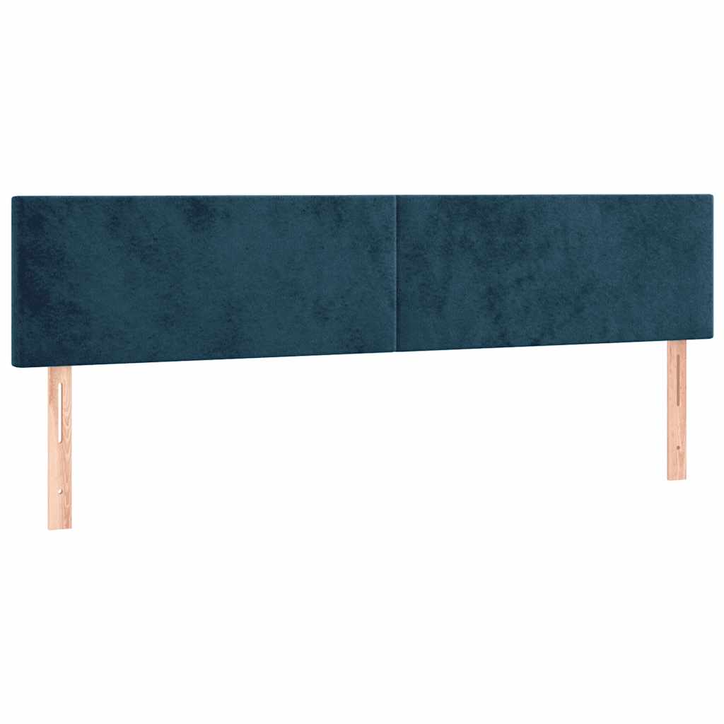 Giroletto a Molle con Materasso Blu Scuro 120x190 cm in Velluto | homemem39