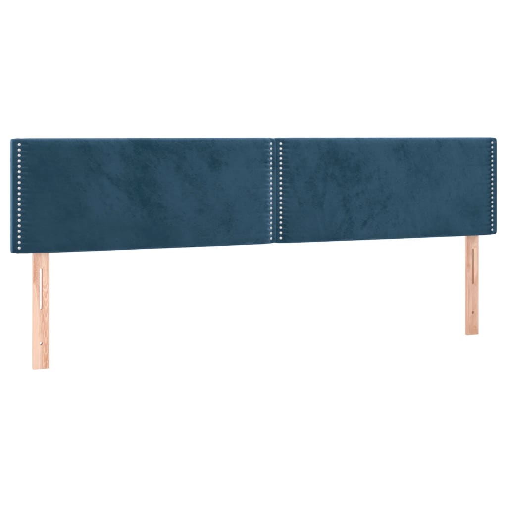Giroletto a Molle con Materasso Blu Scuro 120x190 cm in Velluto | homemem39