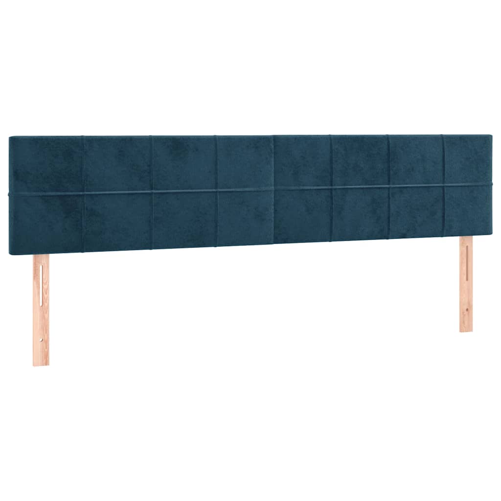 Giroletto a Molle con Materasso Blu Scuro 120x190 cm in Velluto | homemem39