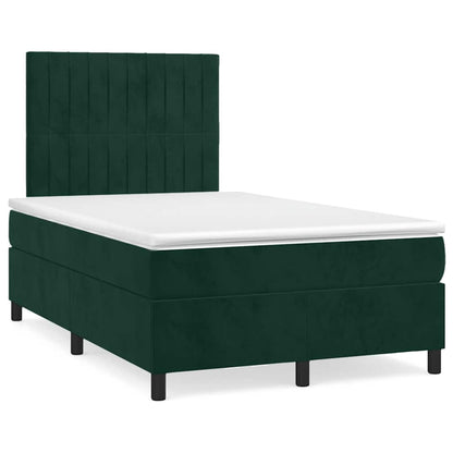 Giroletto a Molle con Materasso Verde Scuro 120x190 cm Velluto | homemem39