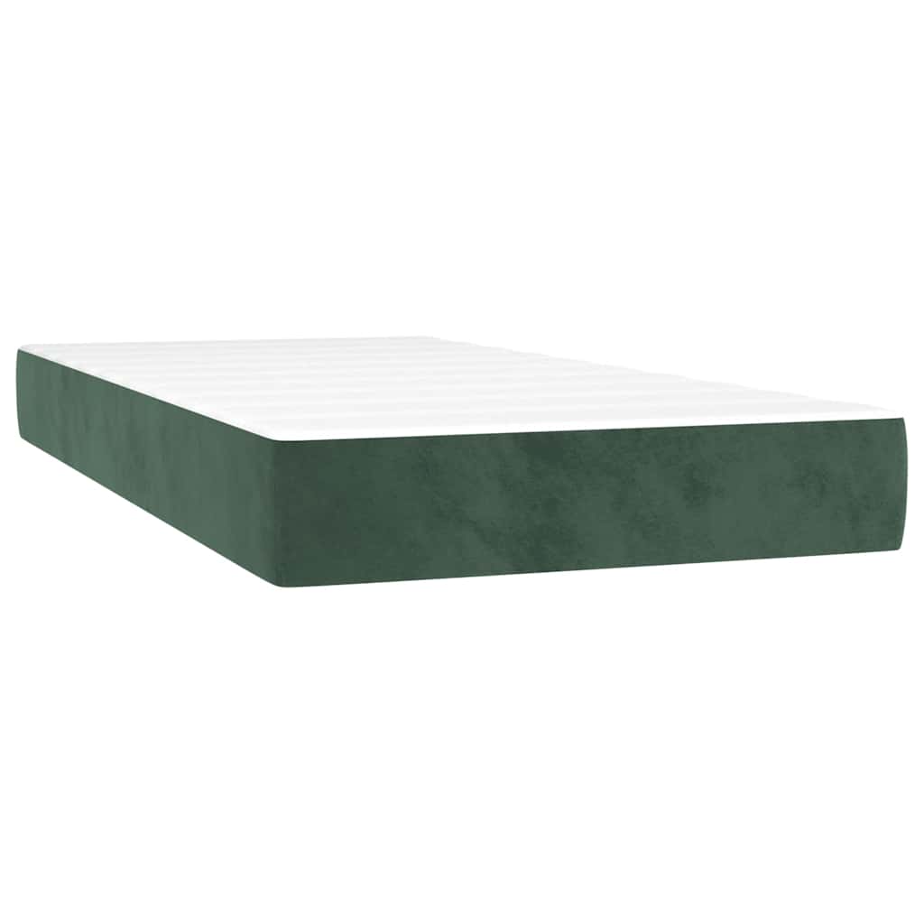 Giroletto a Molle con Materasso Verde Scuro 120x190 cm Velluto | homemem39