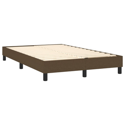 Letto a Molle Materasso e LED MarroneScuro 120x190cm in Tessuto | homemem39