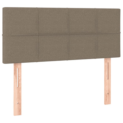 Letto a Molle con Materasso e LED Tortora 120x190 cm in Tessuto - homemem39