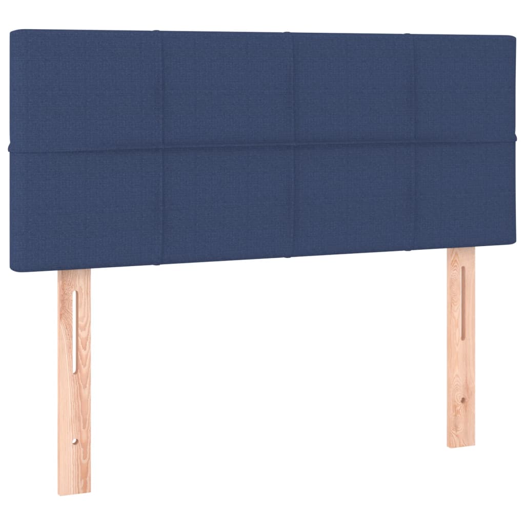 Letto a Molle con Materasso e LED Blu 120x190 cm in Tessuto