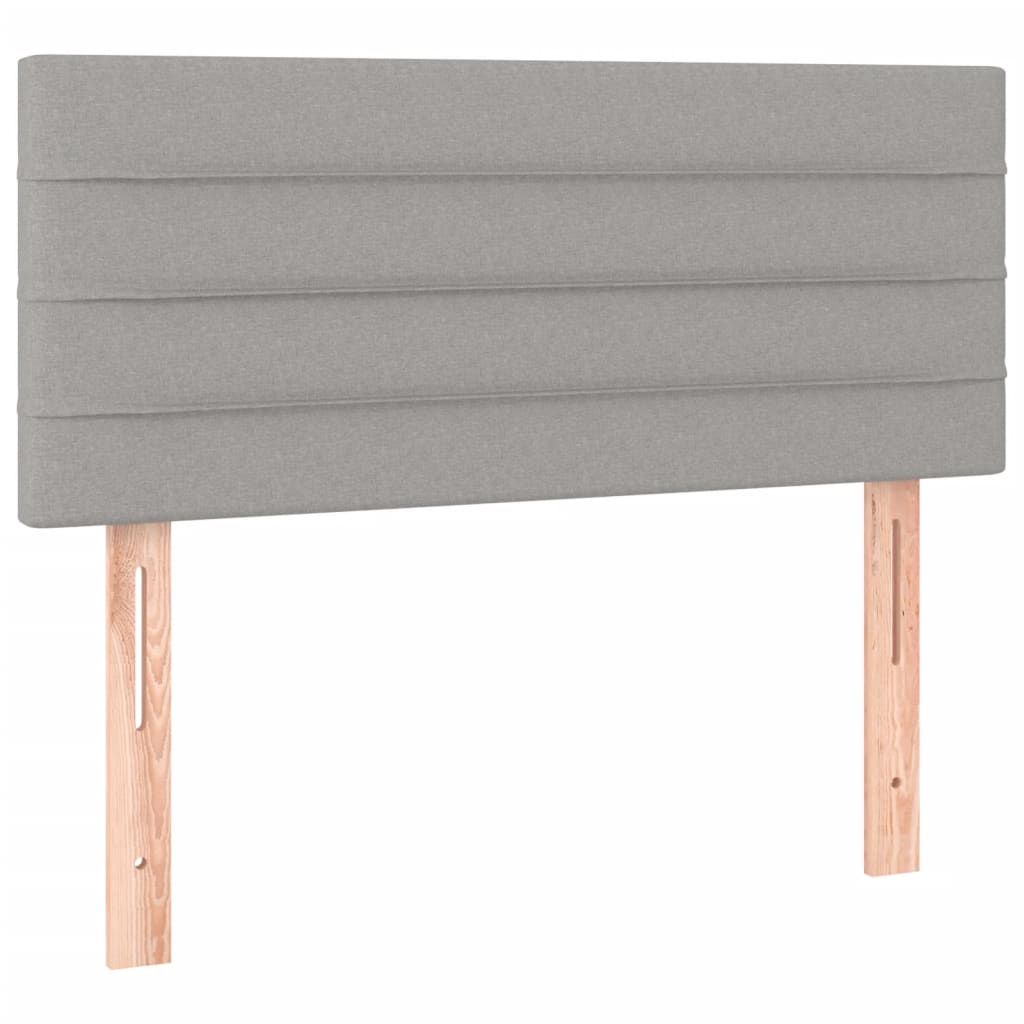 Letto a Molle Materasso e LED Grigio Chiaro 120x190 cm Tessuto - homemem39