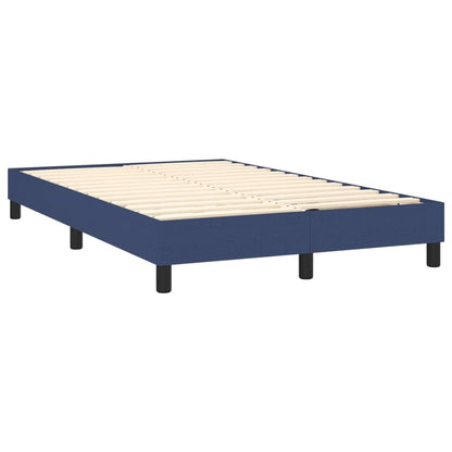 Letto a Molle con Materasso e LED Blu 120x190 cm in Tessuto